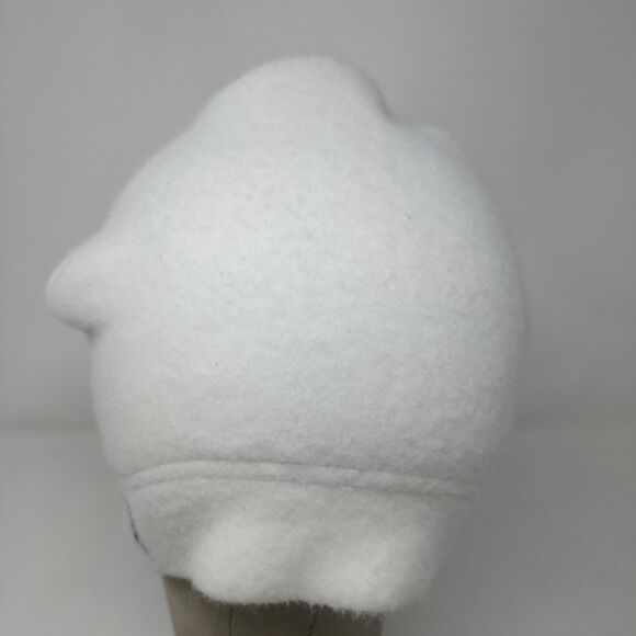 Unbranded Men's Knit Beanie Hat White Acrylic Vintage Made USA Turtle Logo - Picture 3 of 10